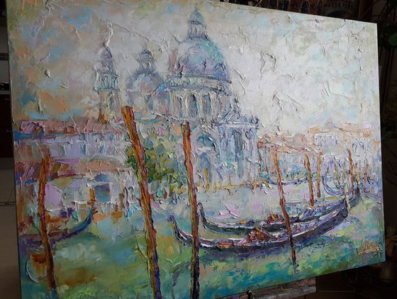 Great views of Venice - italian landscape, venice city scene, original painting