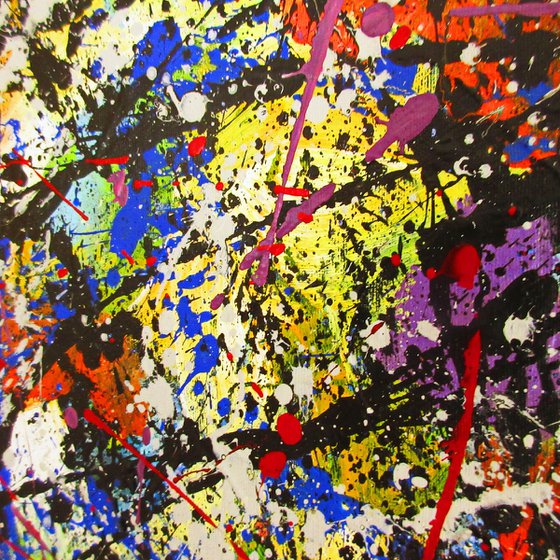 CONVERGENCE 3, POLLOCK MODE, L, framed