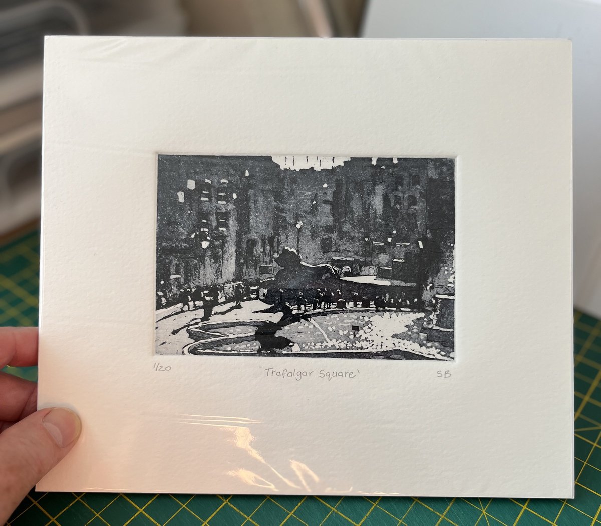 Cityscapes Etchings & Engravings By Stephen Brook, 9 X 7", Trafalgar Square., Original Artwork