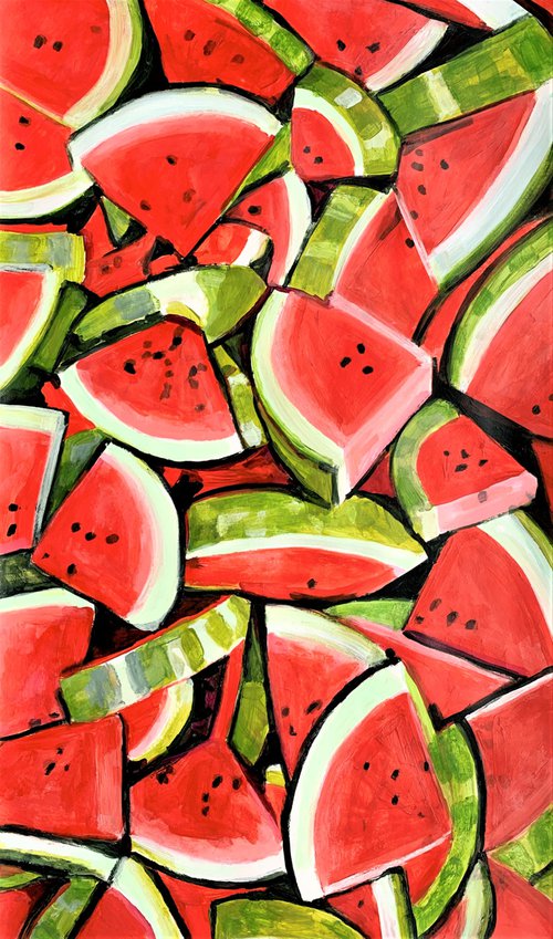 Watermelons / 94 X 55.5 cm by Alexandra Djokic