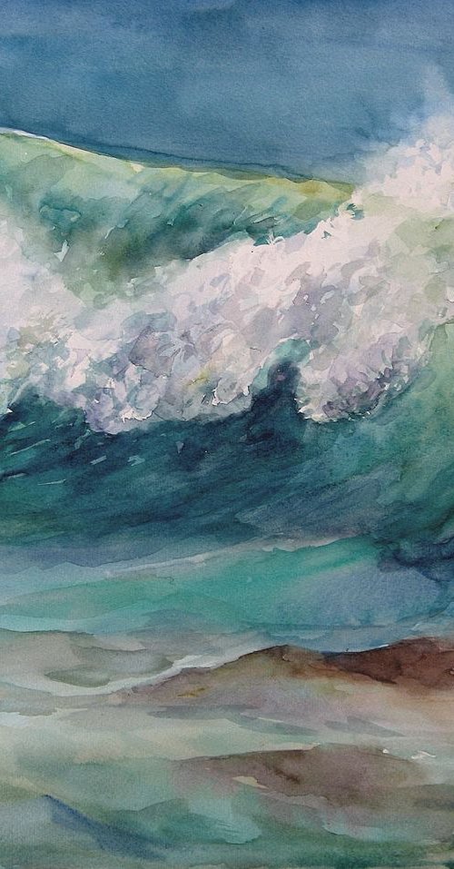 Blue ocean wave by Ann Krasikova