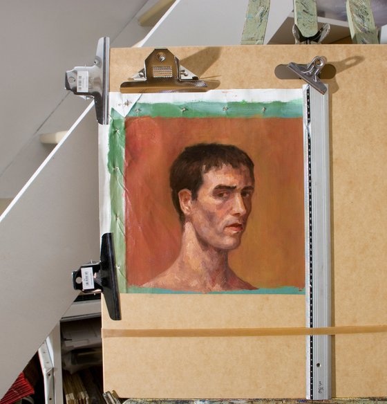 selfportrait on brown