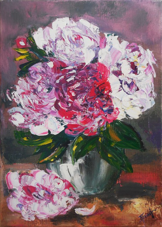 Peonies Flowers Still Life