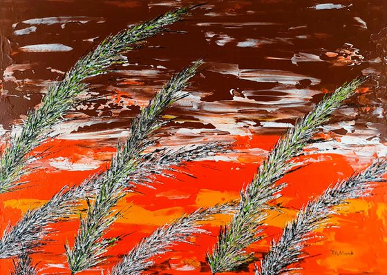 Grass In Brown Color