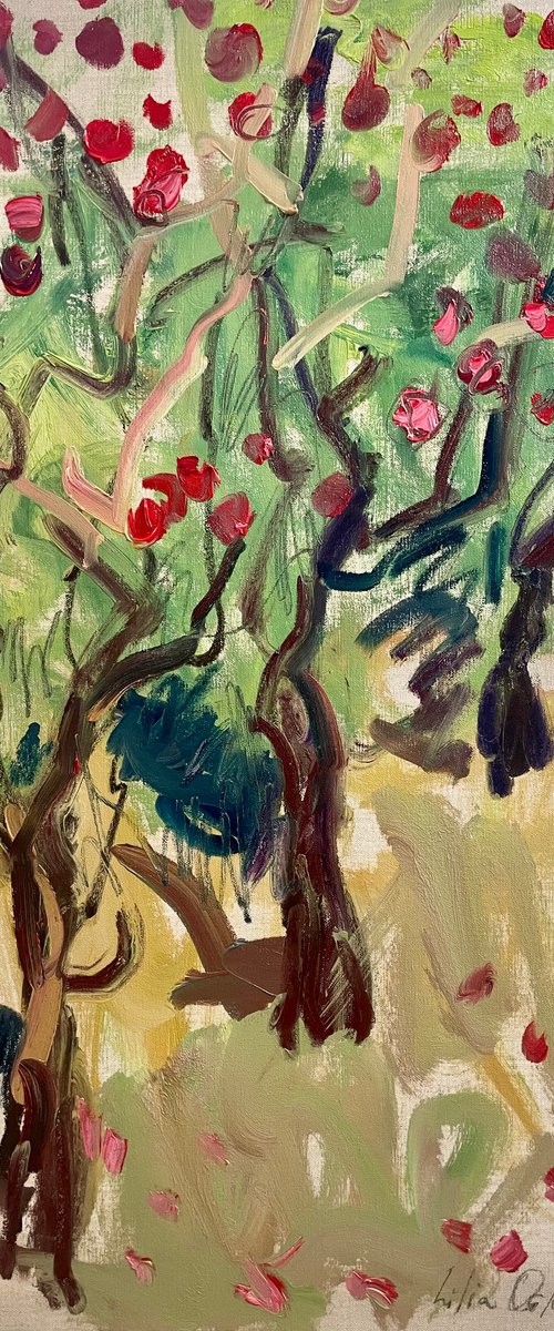 Apple trees by Lilia Orlova-Holmes