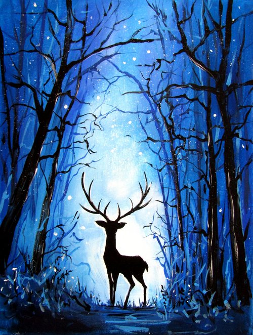 Deer in the forest by Kovács Anna Brigitta