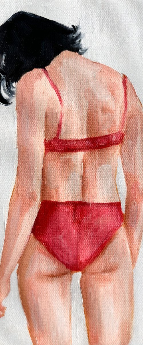 Girl in Pink Lingerie by Daria Gerasimova