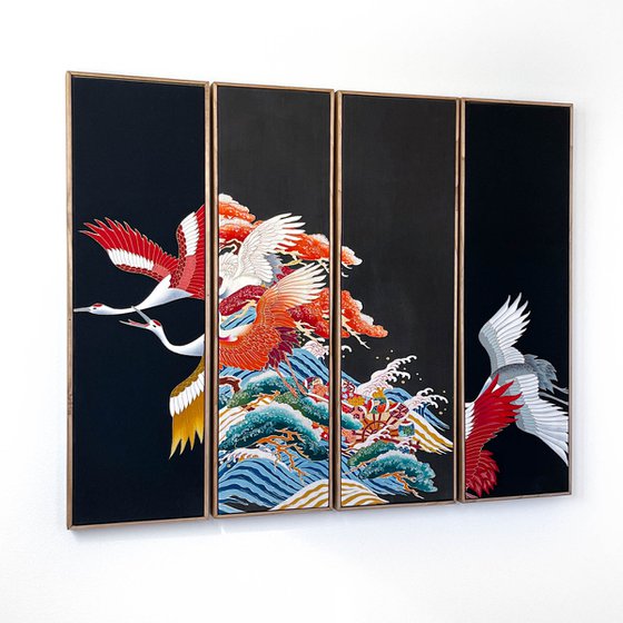 Cranes through Generations (Kimono)