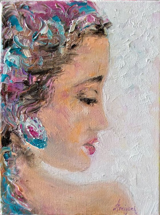 Original oil painting-small portrait