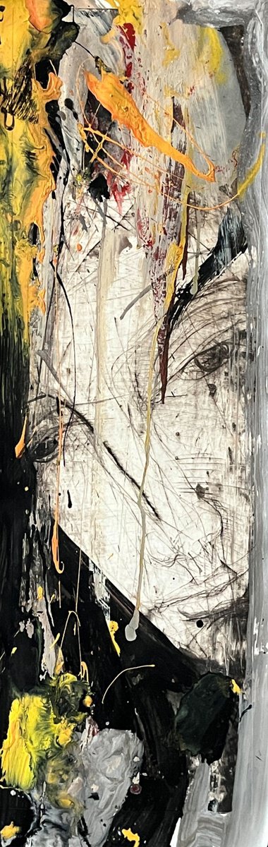 Expressive Drawing , Girl By Eduard Belsky, 10 X 31, Artwork For Sale On Artfinder