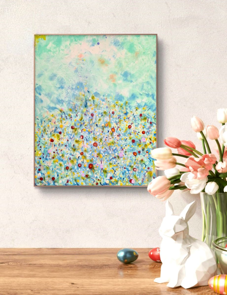 Organic Abstract Painting By Marian Gorin, 15 X 18", Reverie Xii, Original Artwork