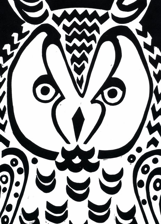 Long-eared Owl b/w (edition of 30)