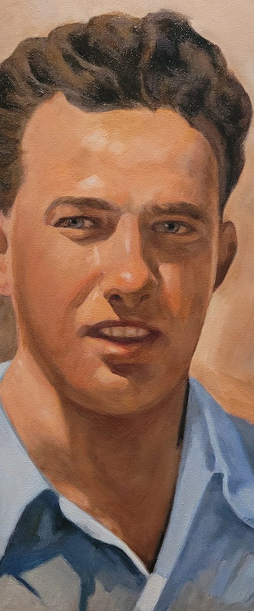 Commission Portrait of Miss Kate's Grandfather by QI Debrah