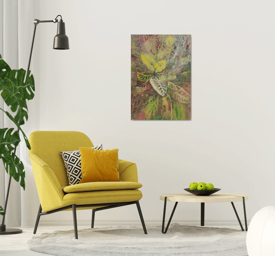 Croton in yellow