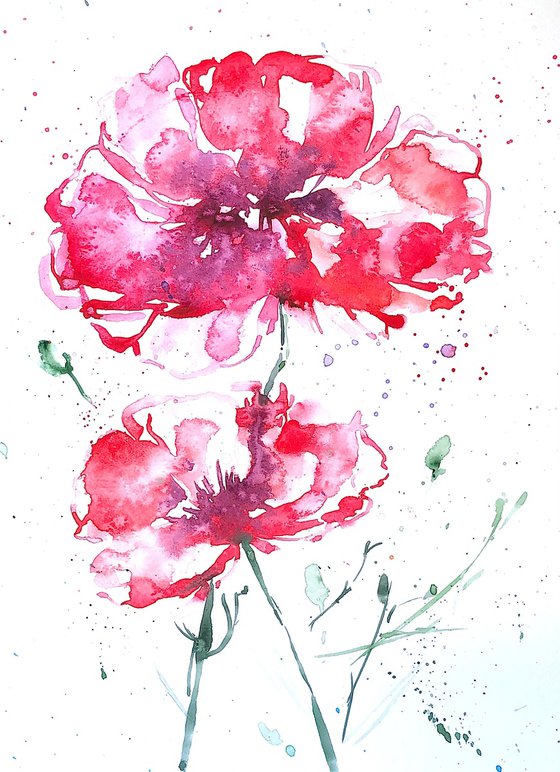 Red poppies