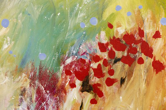 Les herbes folles - Abstract landscape painting - Ready to hang