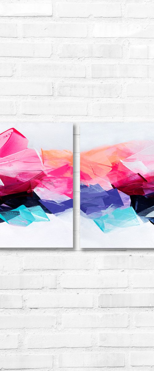 Chasing the Groove (Diptych) by Courtney Senior