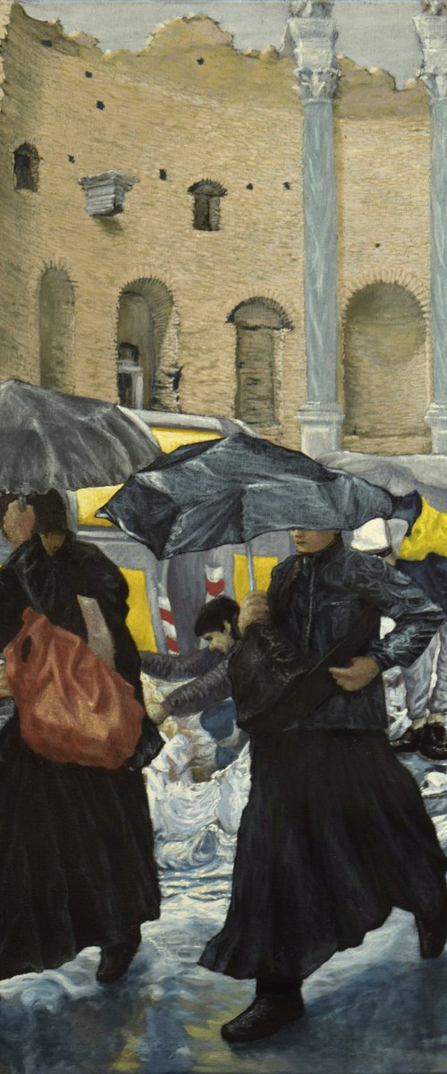 Work on a street in Leptis Magna. by Antonio Mele