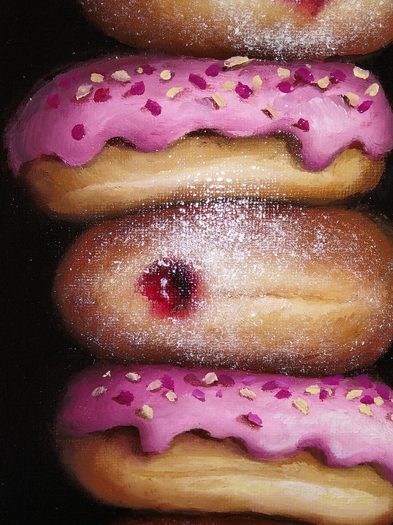 Balanced diet, donuts  still life