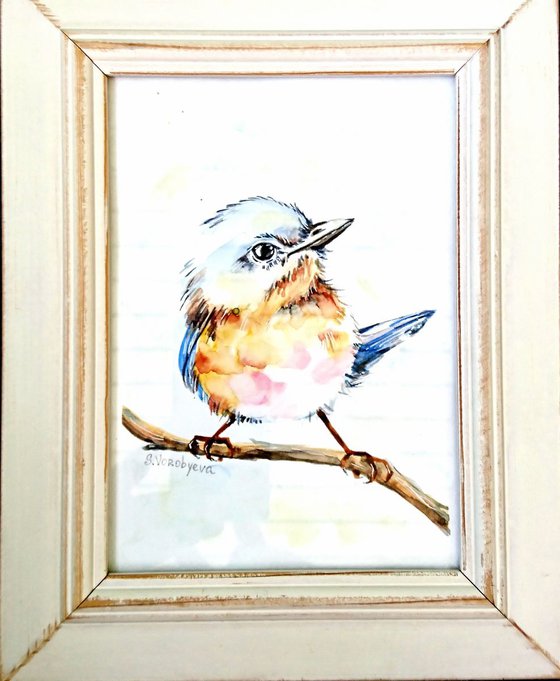 Birds #3. Original watercolor painting. Part of the series "Birds"