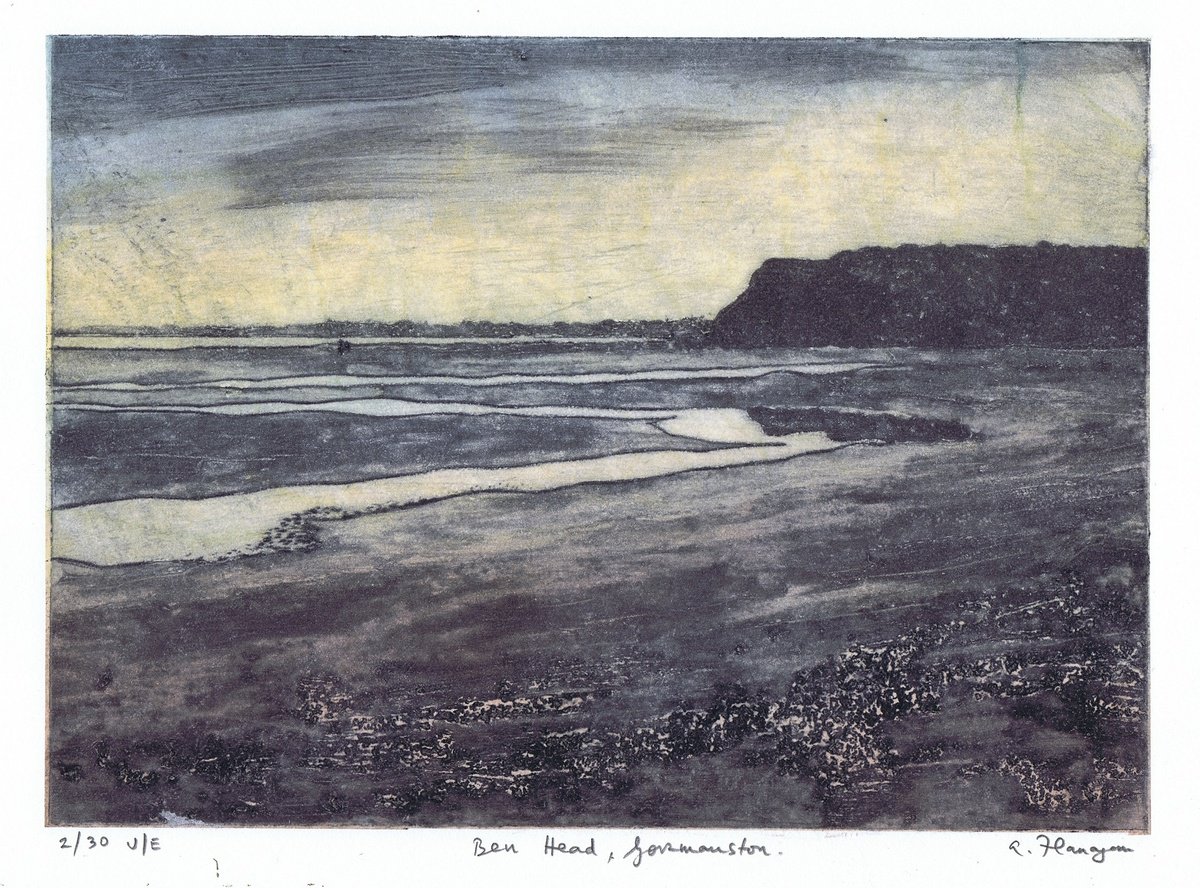 Impressionistic Landscape Etchings & Engravings By Aidan Flanagan Irish Landscapes, 17 X 13, Ben Head, Gormanston, Artfinder