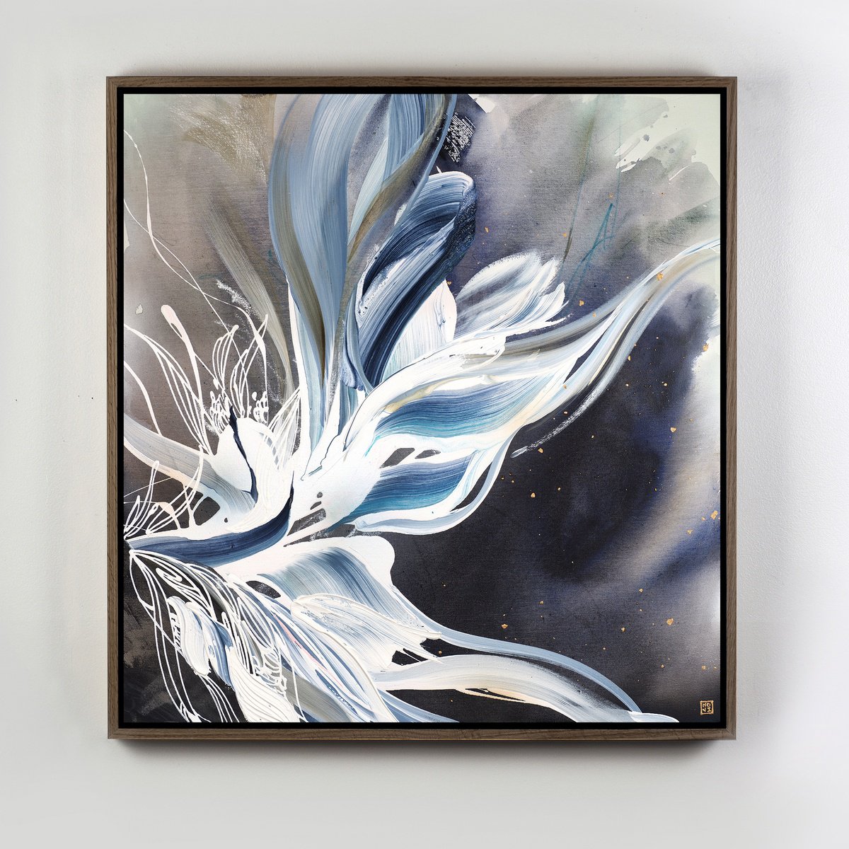 Abstract Acrylic Painting By Novi Lim, 38 X 38", Breath Of The Wild, Original Artwork