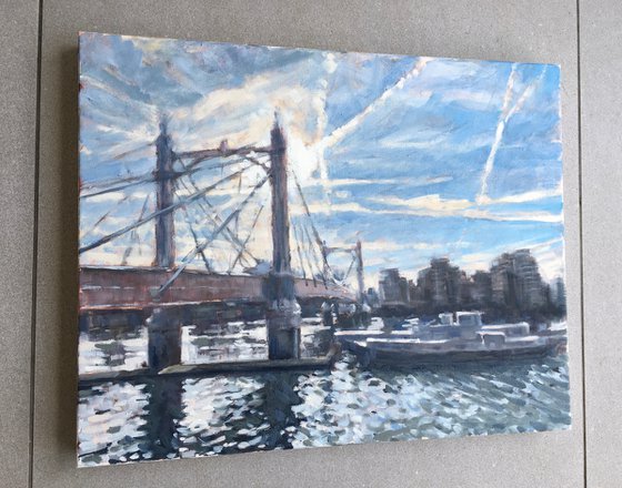 Albert Bridge contre jour - London