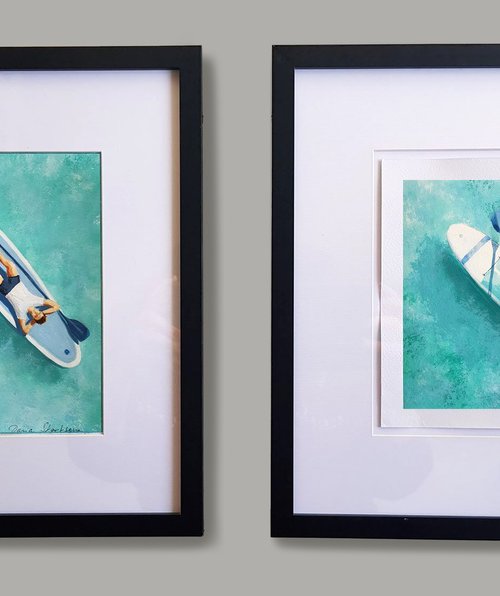 Slow Drifting Diptych by Daria Startseva