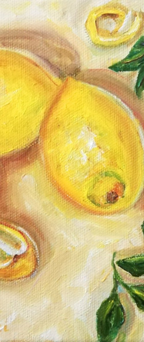 Lemons on Table by Katia Ricci
