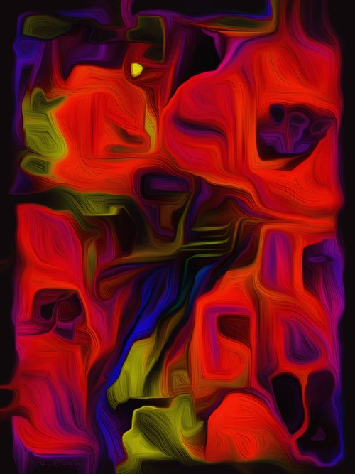 Abstract red by Tony Roberts