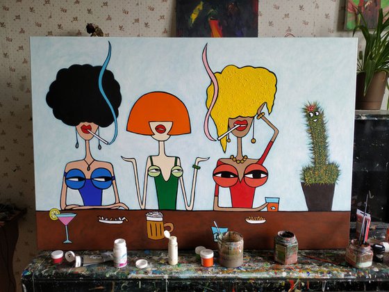 I love this girls(very big canvas)
