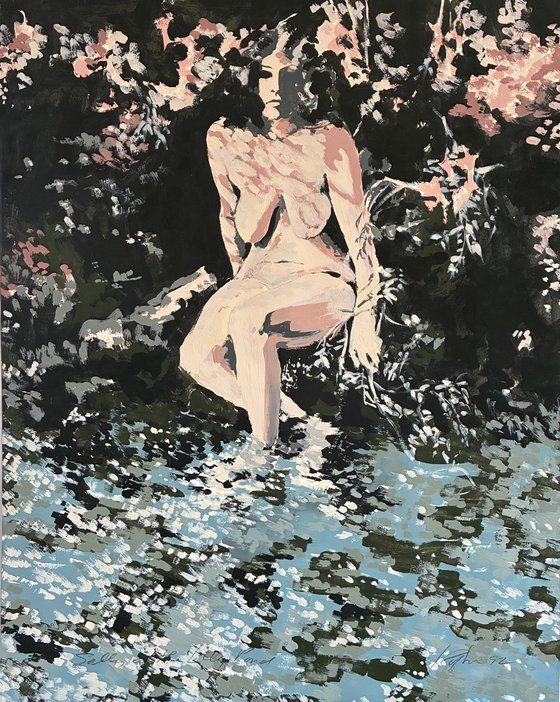 Sally at the Lily Pond