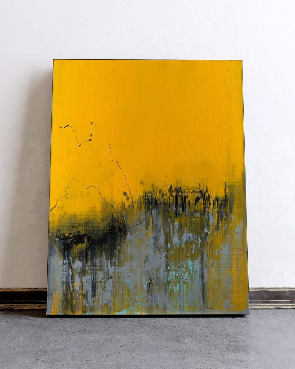 Organic Abstract Acrylic Painting By Nemanja Nikolic, 30 X 40", One Fine Morning, Original Artwork