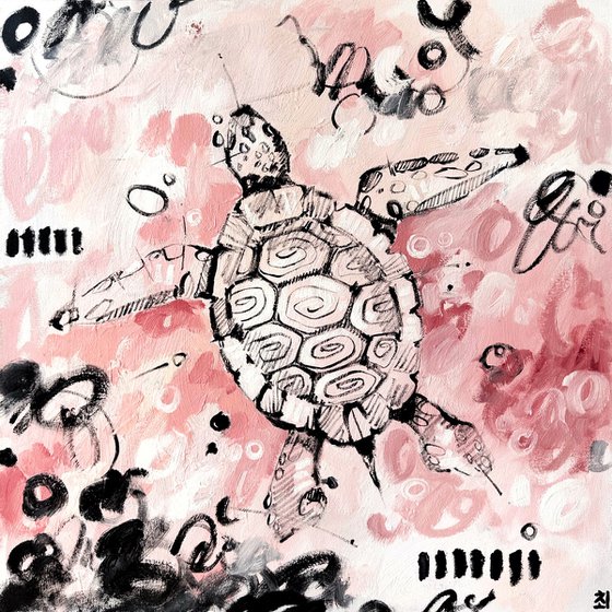 Pink turtle