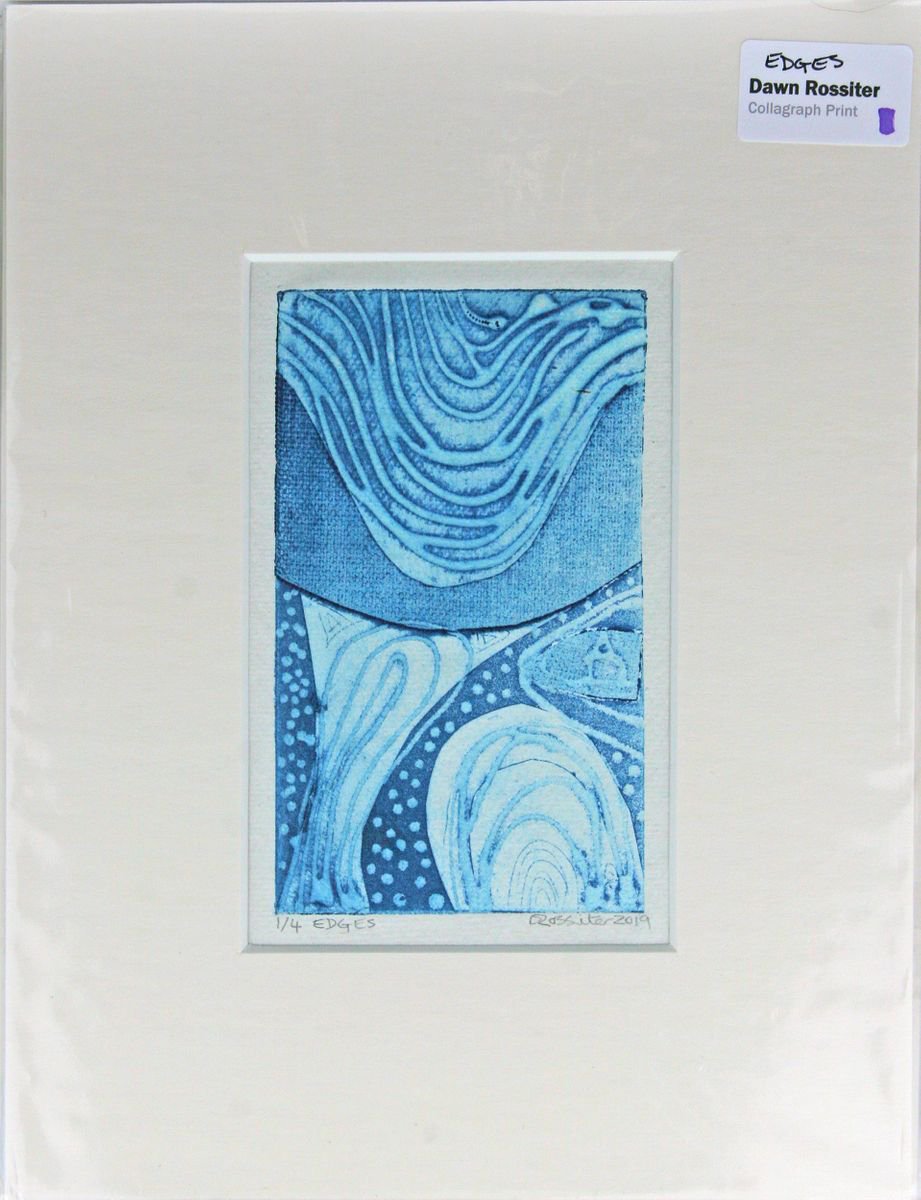 Edges Mounted Limited Edition Collagraph Print by Dawn Rossiter