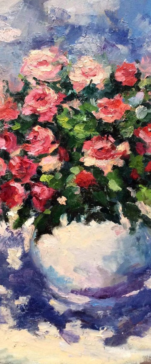 Roses in Vase by Olga Egorov