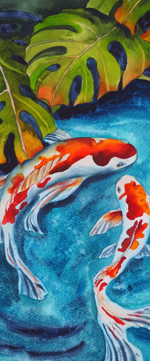 Koi fish by Delnara El