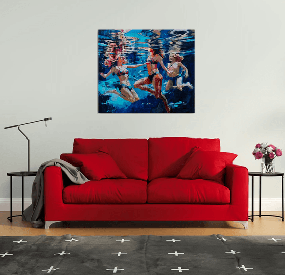 Beneath the touch of the waves