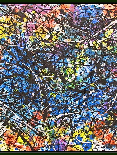 CONVERGENCE 1, POLLOCK MODE, L, framed by Tomaž Gorjanc - Tomo