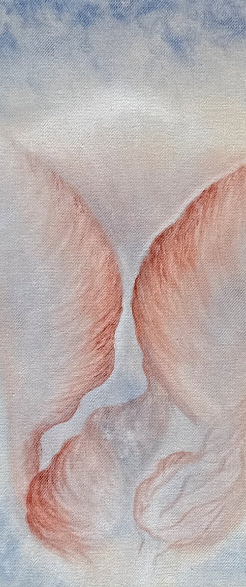 Soft Blue Sky Abstract|Organic Forms IV by Elena Kurochko