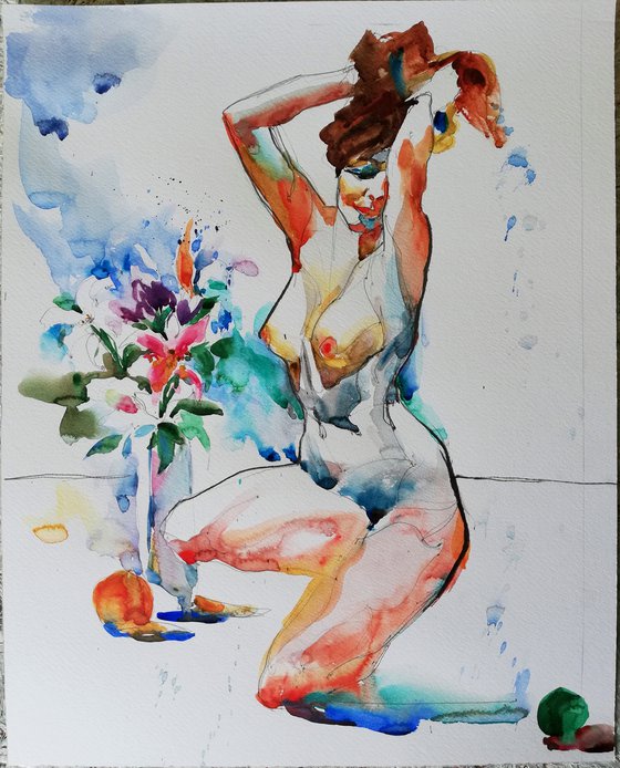 Nude with Oranges