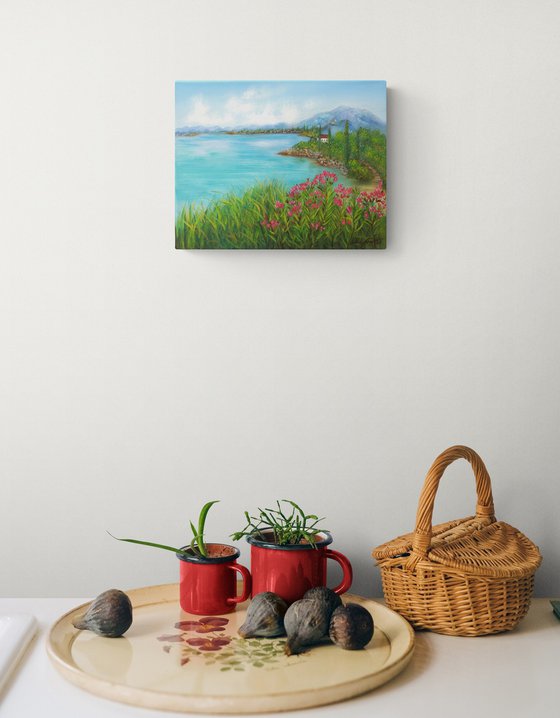 Seascape with oleander
