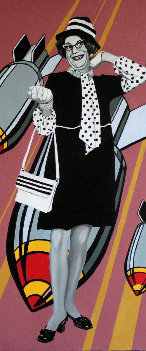 Dame Edna with Bombs by Mathew Halpin