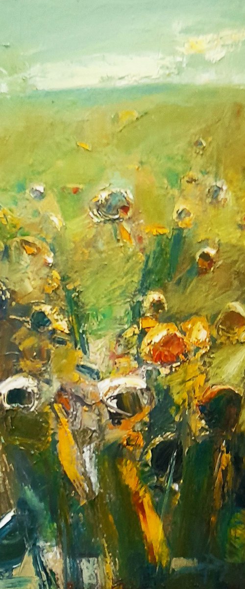 Abstract Floral Field by Matevos Sargsyan