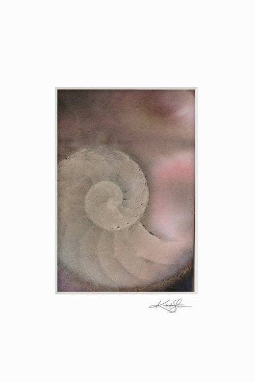 Nautilus Shell 948 -  Mixed Media Sea Shell Painting by Kathy Morton Stanion by Kathy Morton Stanion