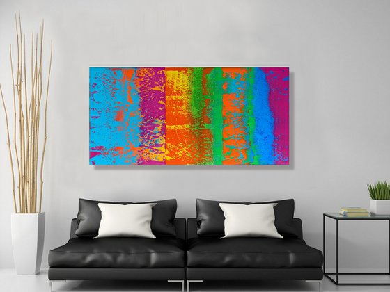 Bridge to Eternity - LARGE ABSTRACT ART – EXPRESSIONS OF ENERGY AND LIGHT. READY TO HANG!