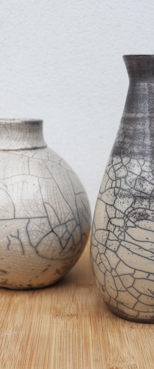 2 Raku vessels by Koen Lybaert