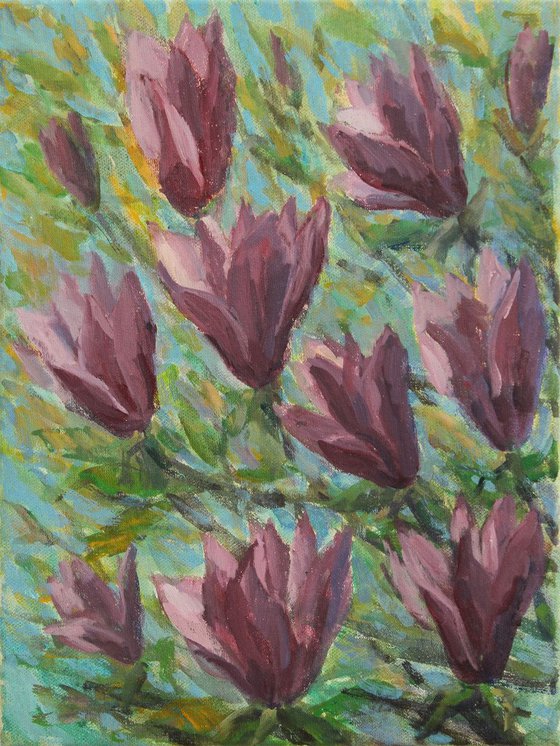 Magnolia II, 2018, acrylic on canvas, 40 x 30 cm