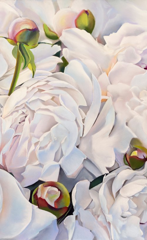 White Peonies by Oxana Babkina