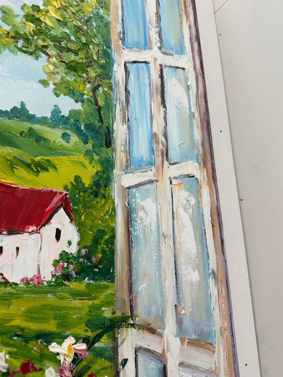 Open window with Flowers
